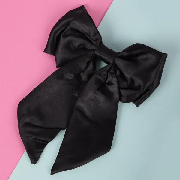 Black_Blue_Satin_Silk_Double_Bow_Alligater_Hair_Clip_-_2_Pcs_For_Women_(Pack_of_2)