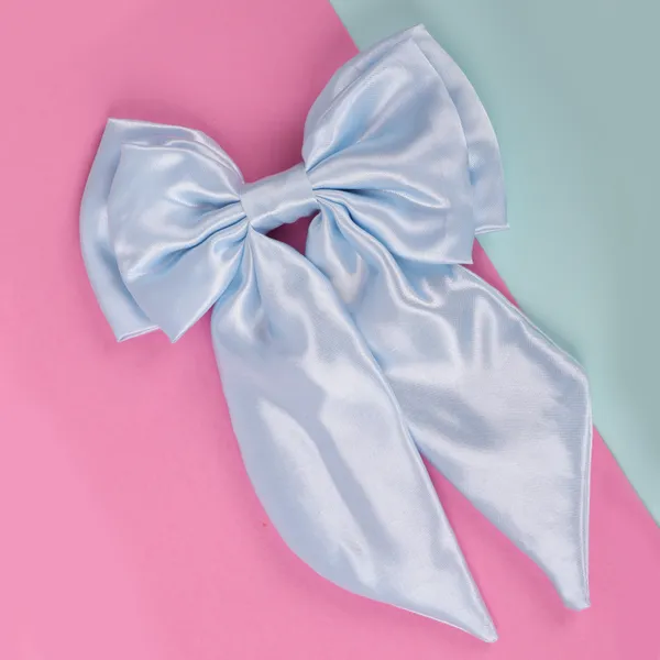 Black_Blue_Satin_Silk_Double_Bow_Alligater_Hair_Clip_-_2_Pcs_For_Women_(Pack_of_2)