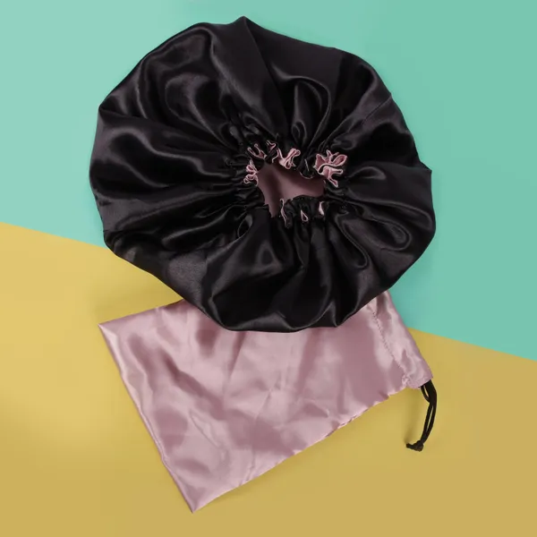 Black_Satin_Silk_Double_Layer_Thin_Elastic_Bonnet/_Sleeping_Cap_For_Women_(Pack_of_1)