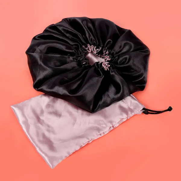 Black_Satin_Silk_Double_Layer_Thin_Elastic_Bonnet/_Sleeping_Cap_For_Women_(Pack_of_1)