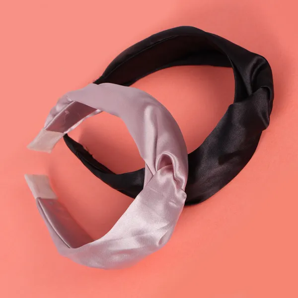 Black_&_Nude_Brown_Satin_Silk_Twist_Turban_Hair_Band_For_Girls_(Pack_of_2)