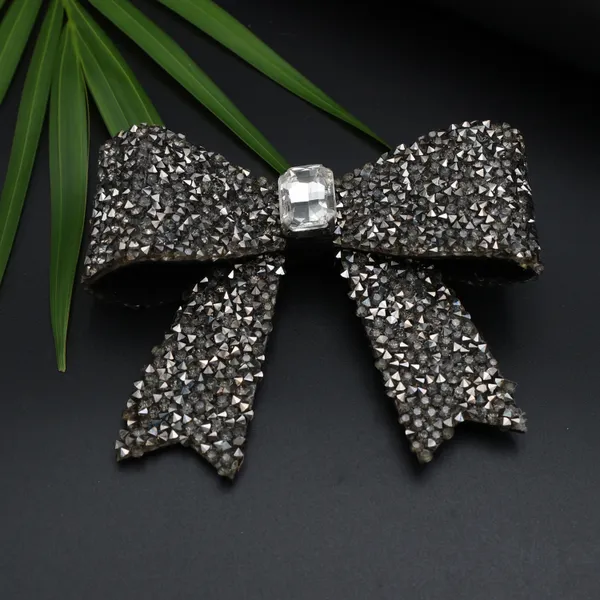 Grey_Sprinkled_Stone_Bow_Hair_Clip_For_Women_&_Girls_(Pack_of_1)