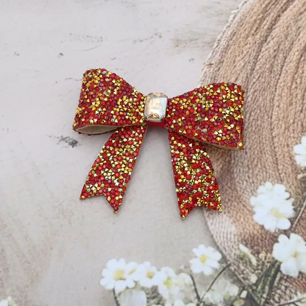 Red_Sprinkled_Stone_Bow_Hair_Clip_For_Women_&_Girls_(Pack_of_1)