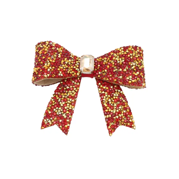 Red_Sprinkled_Stone_Bow_Hair_Clip_For_Women_&_Girls_(Pack_of_1)