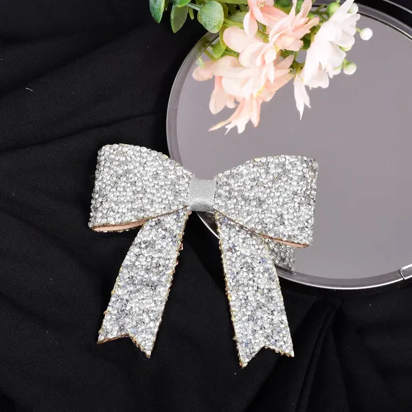 Silver_Sprinkled_Stone_Bow_Hair_Clip_For_Women_&_Girls___Silver_(Pack_of_1)