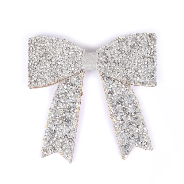 Silver_Sprinkled_Stone_Bow_Hair_Clip_For_Women_&_Girls___Silver_(Pack_of_1)