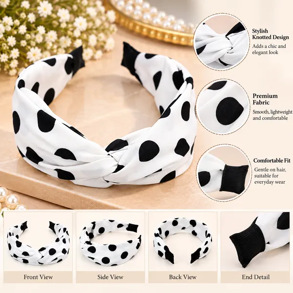 White_Polka_Dots_Cross_Twist_Turban_Bands_For_Girls_(Pack_of_1)