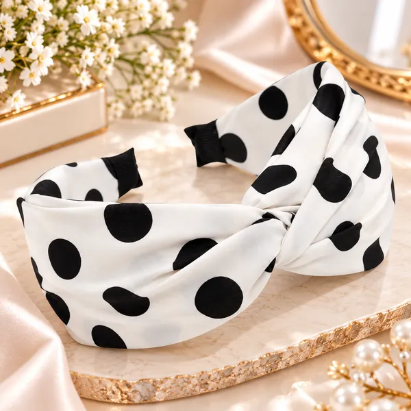 White_Polka_Dots_Cross_Twist_Turban_Bands_For_Girls_(Pack_of_1)