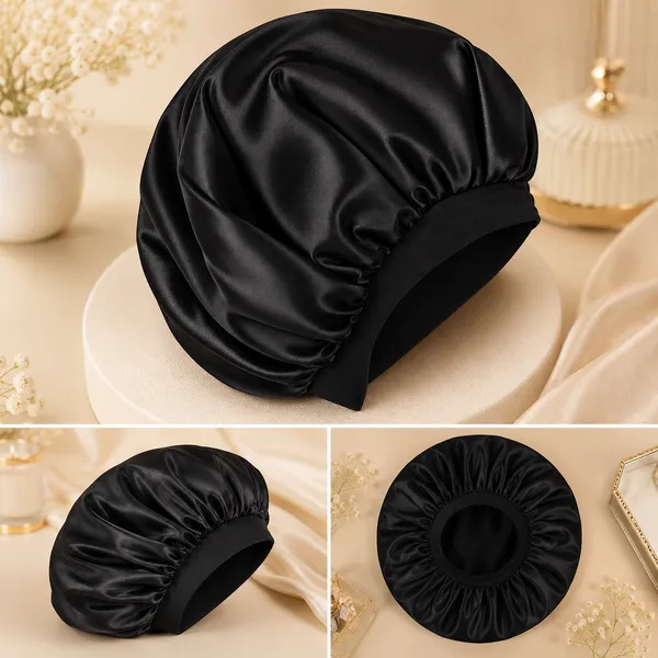 Black_Matlooz_Satin_Silk_Double_Layer_Wide_Elastic_Bonnet/Sleeping_Cap_For_Women_(Pack_of_1)