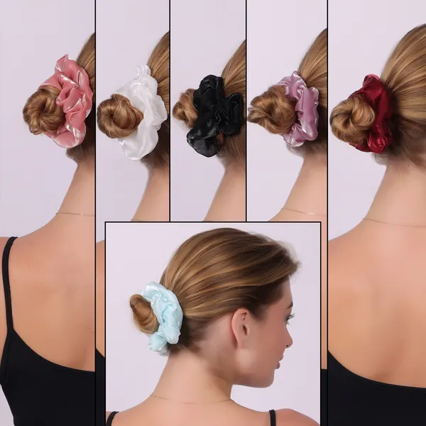 Premium_Big_Fluffy_Hair_Scrunchies_For_Girls_Set_Of_6_Pcs