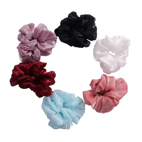 Premium_Big_Fluffy_Hair_Scrunchies_For_Girls_Set_Of_6_Pcs