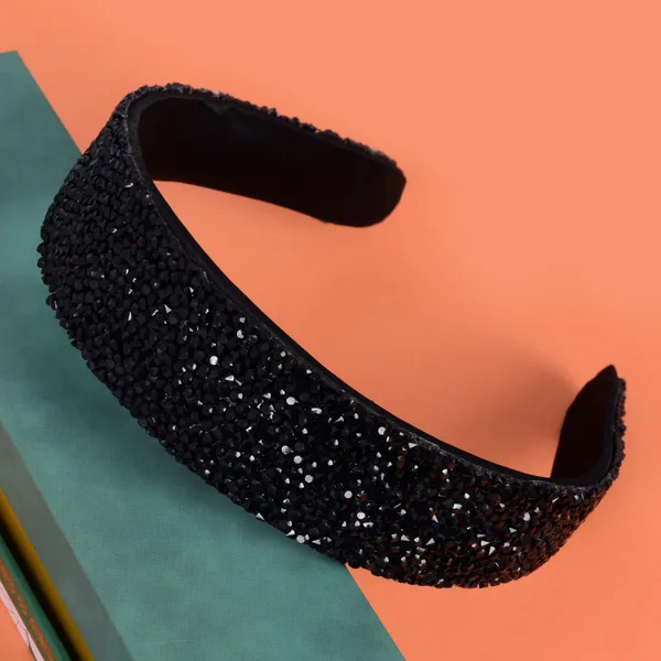Premium_Fancy_Sprinkle_Stone_hair_bands_Combo_for_Girls_Black/White