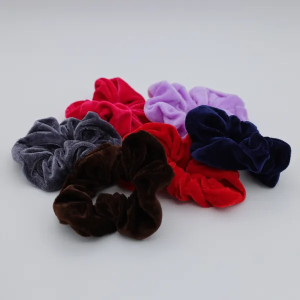 Premium_Handmade_Multicolor_Velvet_Hair_Scrunchies_For_girls_Set_of_6_Pcs