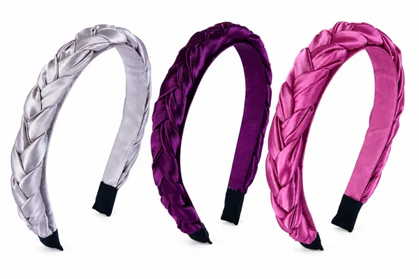 Premium_Handmade_Shiny_Silk_Braided_hair_band_For_Girls__Set_of_3_Pcs