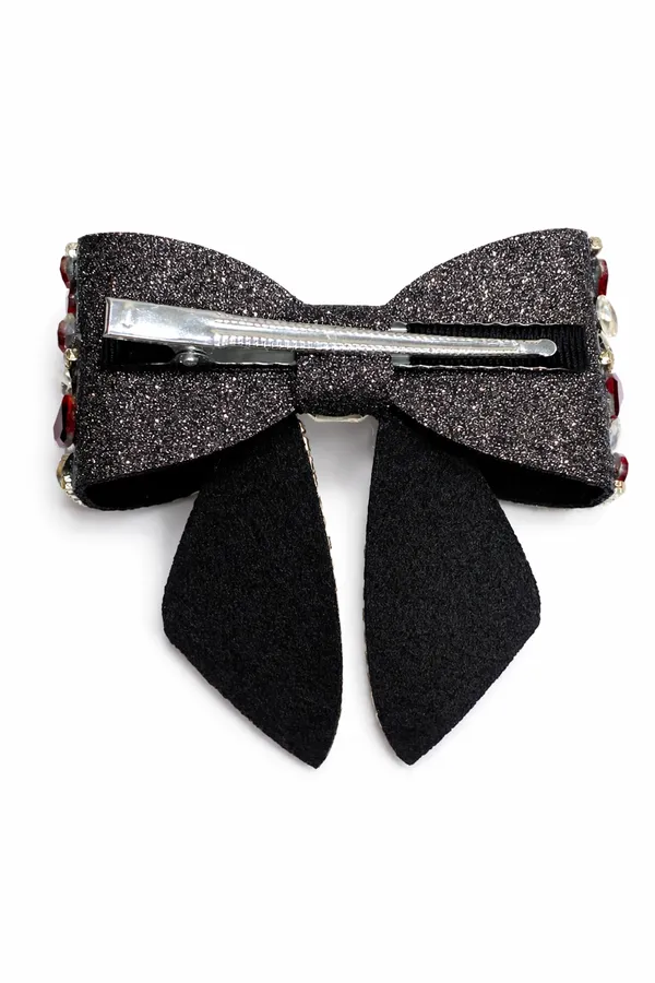 Premium_Maroon_Embellished_Rhinestone_Hair_Bow_Clip_For_Girls