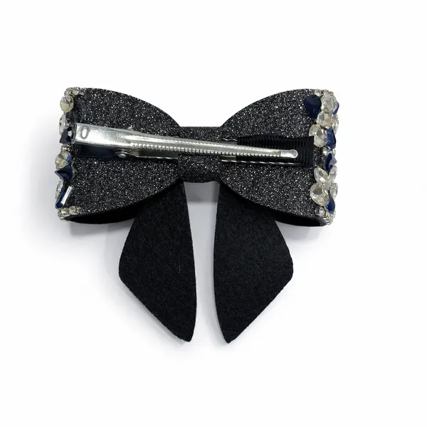Premium_Navy_Blue_Embellished_Crystal_Rhinestone_Hair_bow_For_Girls