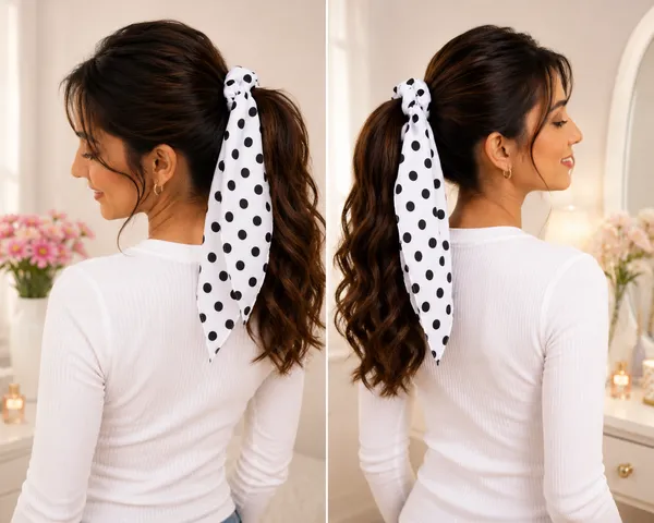Premium_Polka_dot_Scarf_Hair_Scrunchies_For_Girls__Pack_Of_3_Pcs_(Red_,Black_,White)_