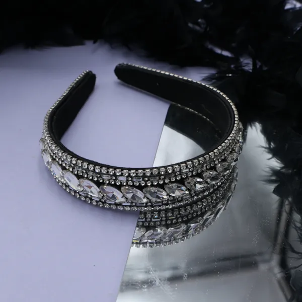Premium_Rhinestone_Crystal_Silver_Hair_Band_For_Girls