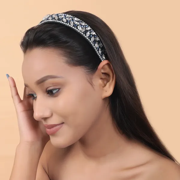 Premium_Royal_Blue_Crystal_Rhinestone_Hair_Bow_Clip_&_Hair_Band_Combo_For_Girls