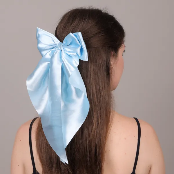 Premium_Satin_Silk_Double_Hair_bow_Scarf_clip_Combo_For_Girls