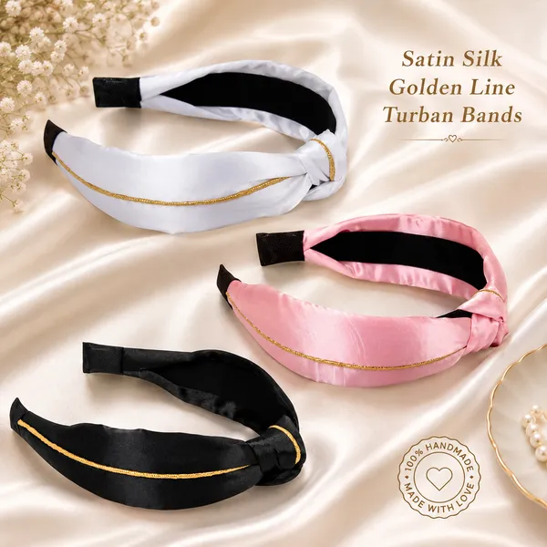 Premium_Satin_Silk_Golden_Line_Twist_Cross_Turban_Hair_Band_For_Girls__Pack_of_3_Pcs(White,_Pink,_Black)