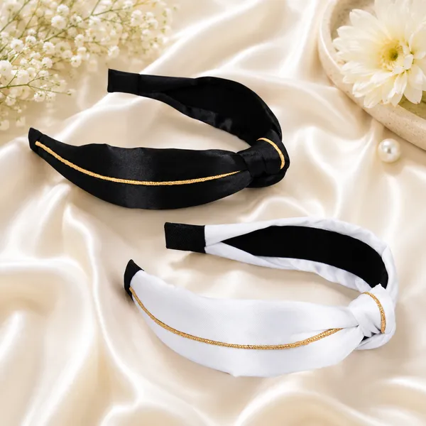 Premium_Satin_Silk_Golden_Line_Twist_Cross_Turban_Hair_Band_For_Girls__Pack_of_3_Pcs(White,_Pink,_Black)