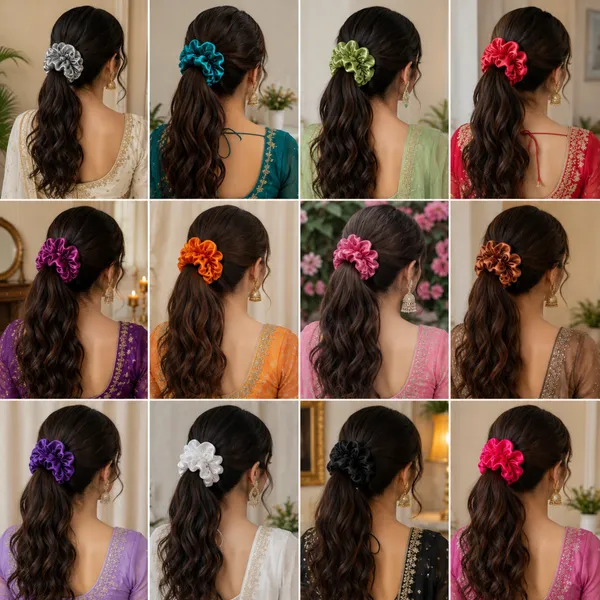 Premium_Satin_Silk_Hair_Scrunchies_For_girls_&_women_Set_Of_12_Pcs