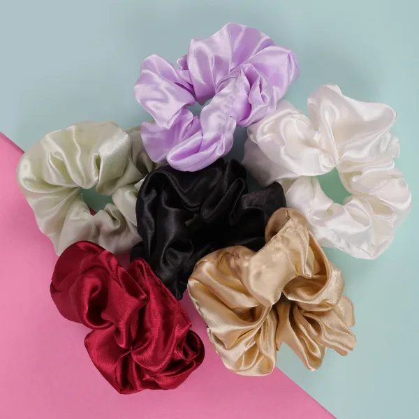 Premium_Satin_Silk_Handmade_Hair_Scrunchies_For_Girls-Set_Of_6_Pcs