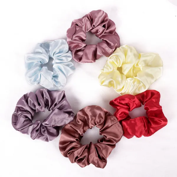 Premium_Satin_Silk_Multicolor_Hair_Scrunchies_Combo_For_girls_Set_of_6_Pcs_
