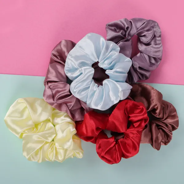 Premium_Satin_Silk_Multicolor_Hair_Scrunchies_Combo_For_girls_Set_of_6_Pcs_