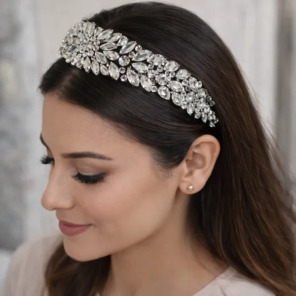 Premium_Silver_Crystal_Rhinestone_Bridal/Wedding_hair_band_for_girls