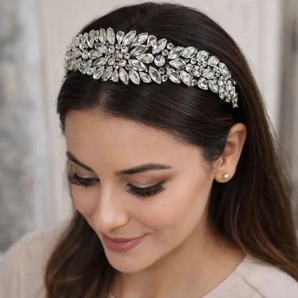 Premium_Silver_Crystal_Rhinestone_Bridal/Wedding_hair_band_for_girls