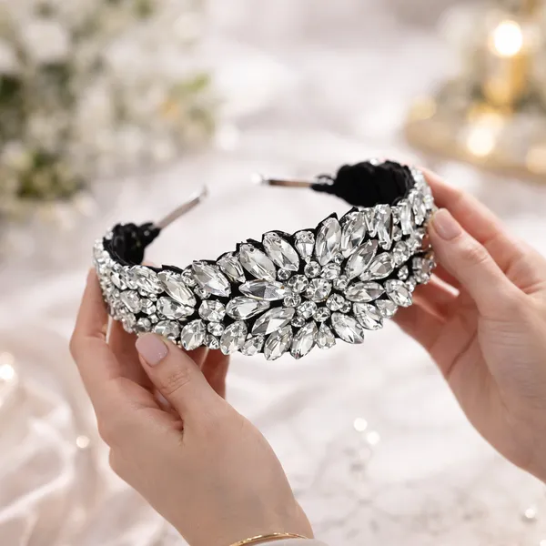 Premium_Silver_Crystal_Rhinestone_Bridal/Wedding_hair_band_for_girls