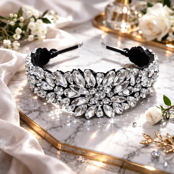 Premium_Silver_Crystal_Rhinestone_Bridal/Wedding_hair_band_for_girls