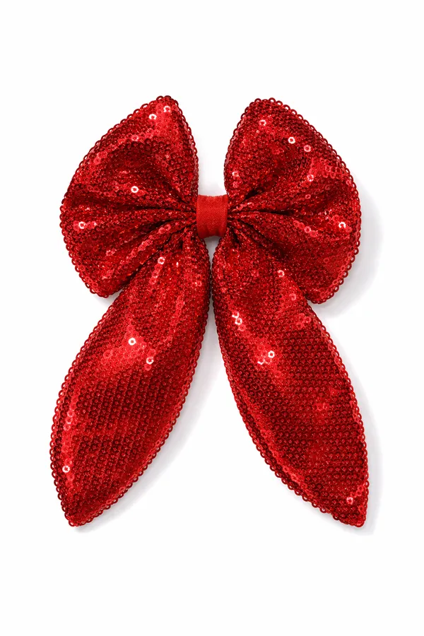 Premium_Sparkly_Red_Sequence_Bow_Clip_For_Girls