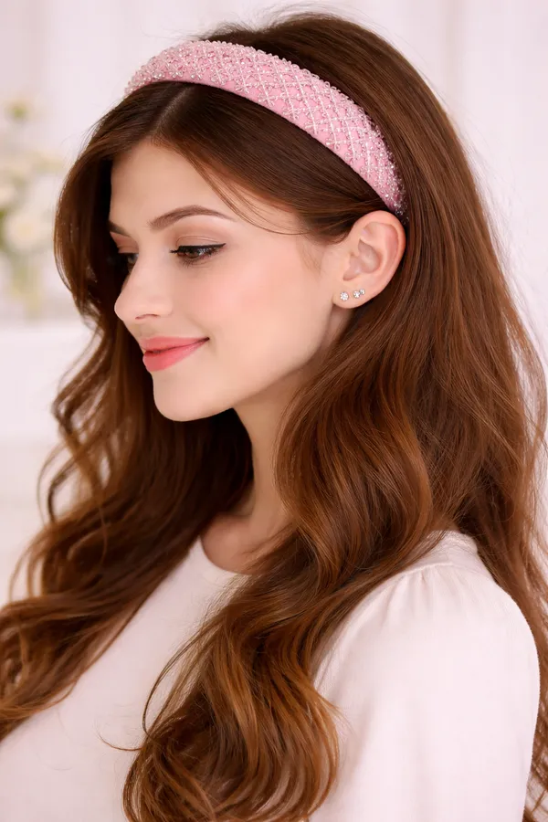 Premium_Zigzag_Pink_Crystal_Hair_Band_For_Girls