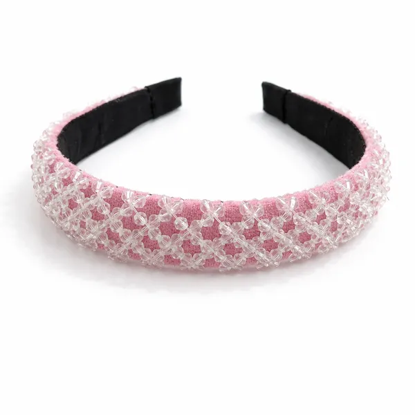 Premium_Zigzag_Pink_Crystal_Hair_Band_For_Girls