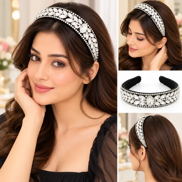 Silver_Crystal_Rhinestone_Band_For_Women_(Pack_of_1)