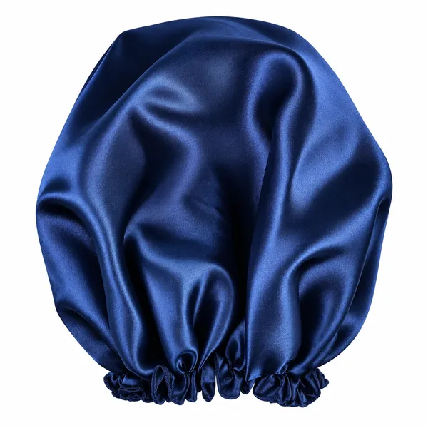 Navy_Blue_Satin_Silk_Double_Layer_Thin_Elastic_Hair_Bonnet/Sleeping_Cap_For_Women_(Pack_of_1)