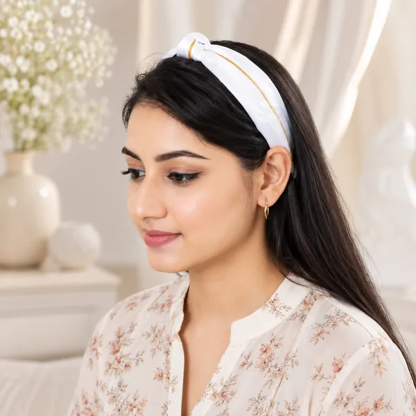 Shiny_Satin_Silk_Twist_Knot_Golden_line_Headband_for_Women_&_Girls__Set_of_2_Pcs_(White,_Pink)