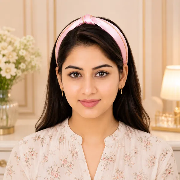 Shiny_Satin_Silk_Twist_Knot_Golden_line_Headband_for_Women_&_Girls__Set_of_2_Pcs_(White,_Pink)