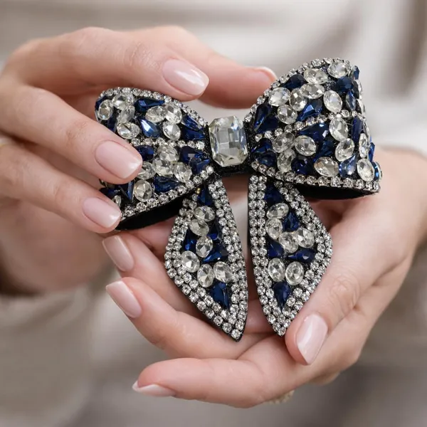 Shiny_Studded_Rhinestone_Hair_Bow_Clip_For_Function_&_Special_Occasions