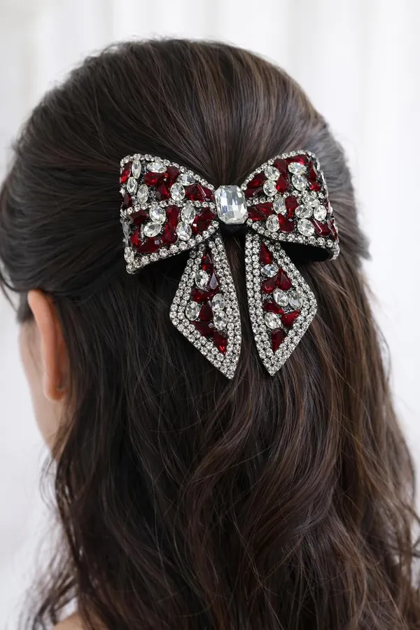 Shiny_Studded_Rhinestone_Hair_Bow_Clip_For_Function_&_Special_Occasions