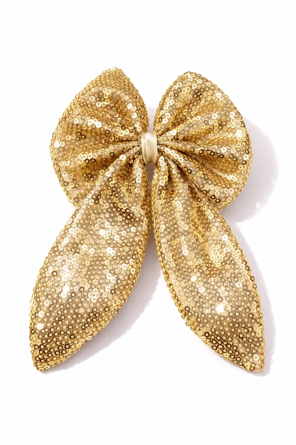 Sparkly_Gold_Sequence_Rabbit_Hair_Bow_Clip_For_Girls