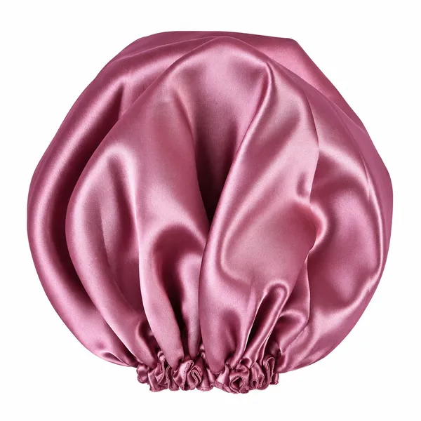 Onion_Pink_Satin_Silk_Double_Layer_Thin_Elastic_Hair_Bonnet/Sleeping_Cap_For_Women_(Pack_of_1)