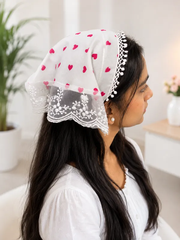Women’s_White_Printed_Cotton_Head_Scarf_Headband_with_Pink_Heart_Print_&_Lace_Border_|_Stylish_Hair_Band_for_Girls_&_Women_|_Comfortable_Hair_Accessory_for_Daily_Wear