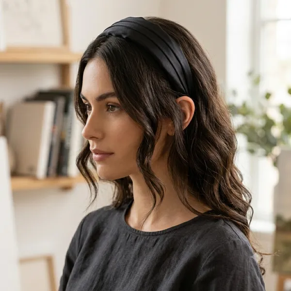 Black_Satin_Silk_Draped_Headband_For_Girls_(Pack_of_1)