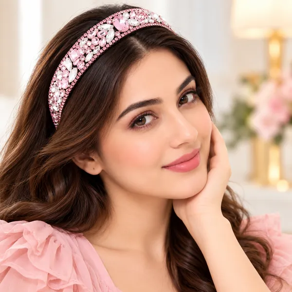 Pink_Crystal_Rhinestone_Band_For_Girls_(Pack_of_1)