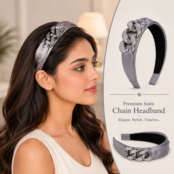 Grey_Fancy_Chain_Broach_Hair_Band_For_Girls_(Pack_of_1)