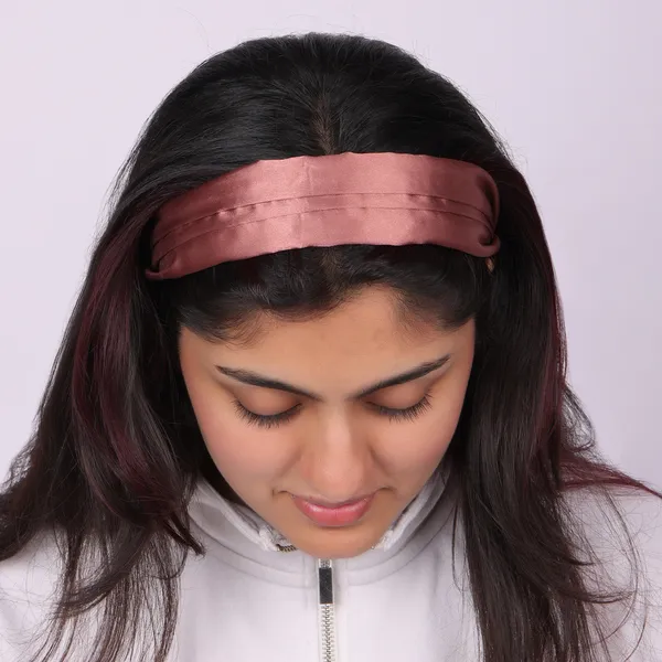 Brown_Casual_Wear_Silk_Draped_Headband_For_Girls_(Pack_of_1)